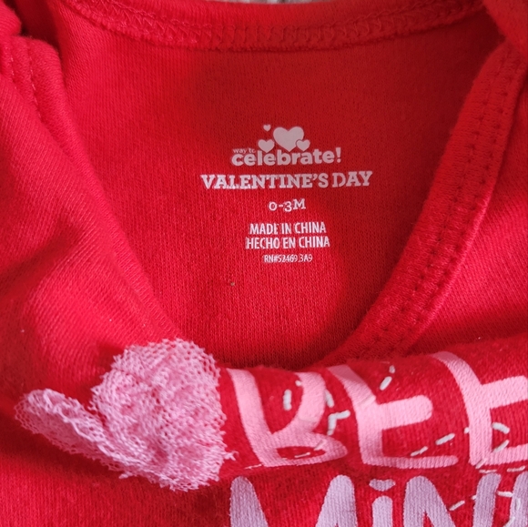 Baby girl Red Bodysuit 0 to 3 months - Picture 3 of 4